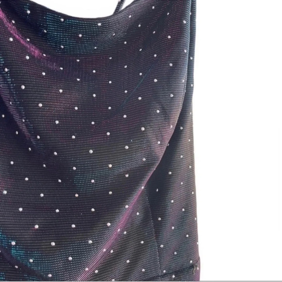 JULES AND CLEO dotted iridescent lace-up back short dress Size 6 - Picture 6 of 15